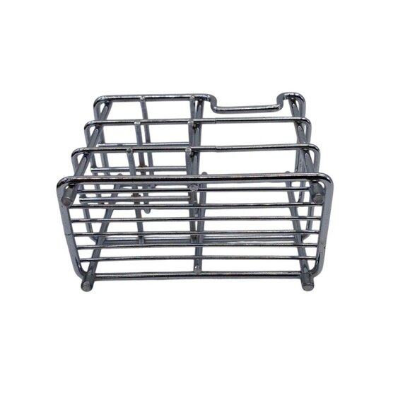 Metal Toothpaste & Toothbrush Holder For Bathroom Sliver Tone - Picture 4 of 9